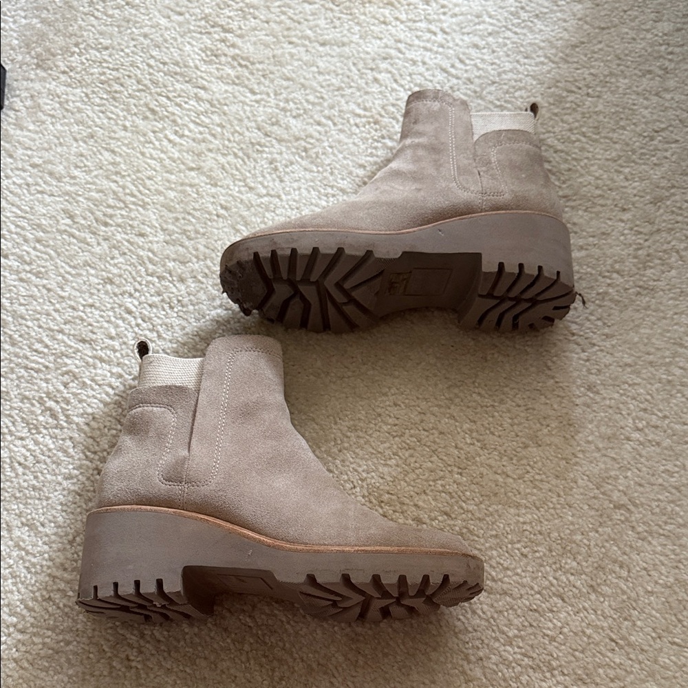 Dolce Vita Beige Ankle Boots